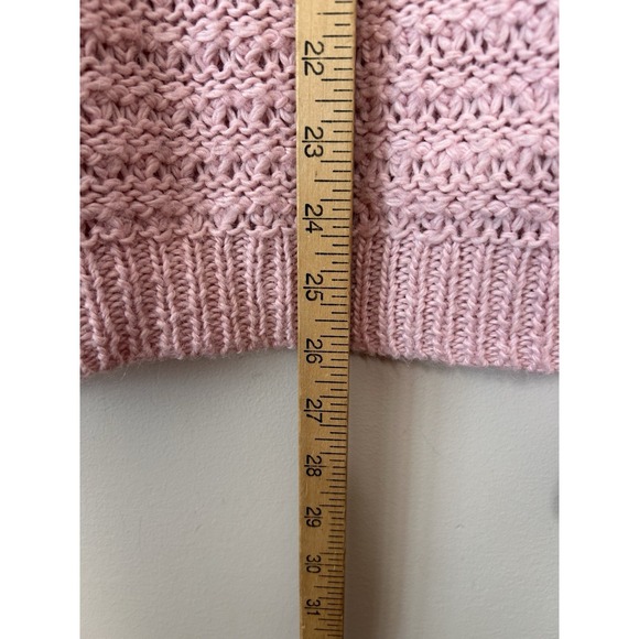 Lauren Ralph Lauren Sweater Womens Pink Alpaca Blend Chunky Knit Size Medium - Picture 6 of 8